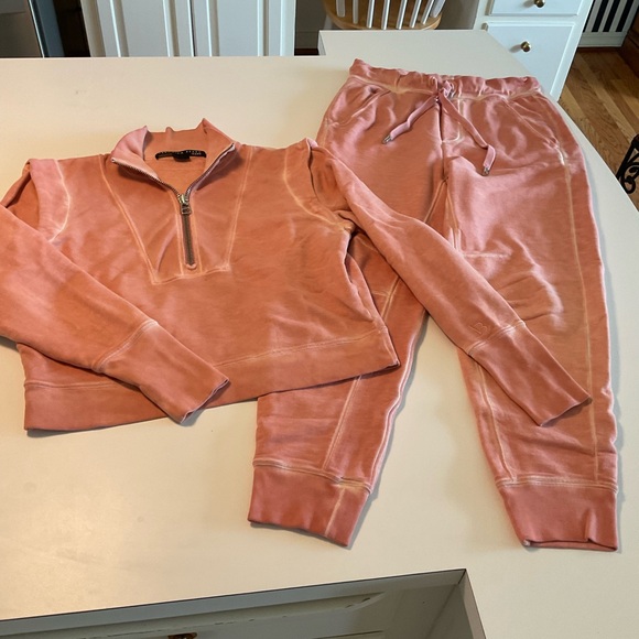 Veronica Beard lounge / sweatsuit set, peach color, 100% comfy cotton, Size XS - Picture 12 of 16